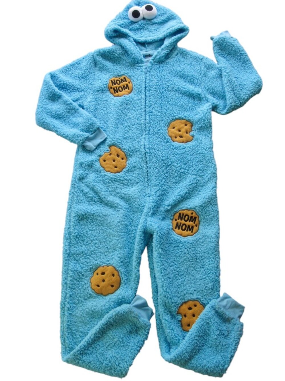 Cookie Monster Costume Adult Size M Sesame Street 1-Piece Suit Cosplay HALLOWEEN